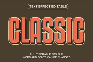 Wall Mural - RETRO TEXT EFFECT VECTOR EDITABLE