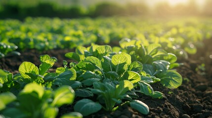 Wall Mural - A family-run organic farm with a focus on farm-to-table produce, showcasing a variety of vegetables ready for the market.