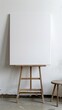 © Fay Melronna  - a horizontal thin frame with a blank canvas, clean, white canvas