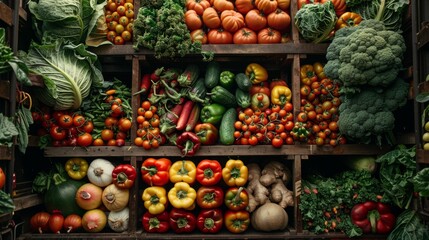 Close-up of a logistics truck filled with organic vegetables ready for export