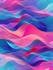 Canvas Print - colorful abstract background with pink and blue multicolored wavy surfaces