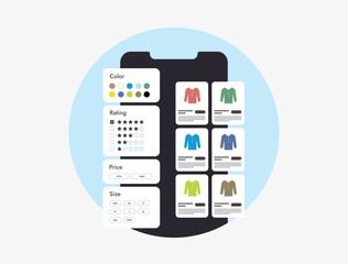 Wall Mural - ecommerce product filters - help customers sort offerings by attributes, easing search and boosting 