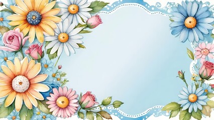 Wall Mural - abstract floral background. background with flowers