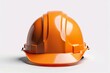 © dimas - orange hard hat. construction helmet isolated on white background.