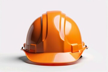 Wall Mural - orange hard hat. construction helmet isolated on white background.