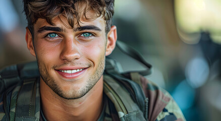 Smiling portrait of a serviceman.