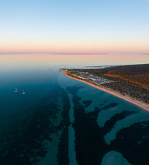 Wall Mural - Aerial view of Shark Bay, Western Australia.
