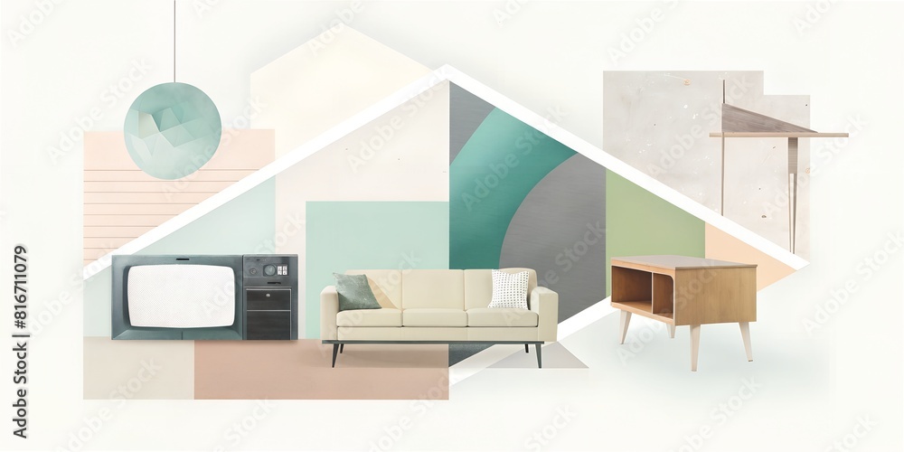 living room interior pool in resort background Collage, idea, desktop ...
