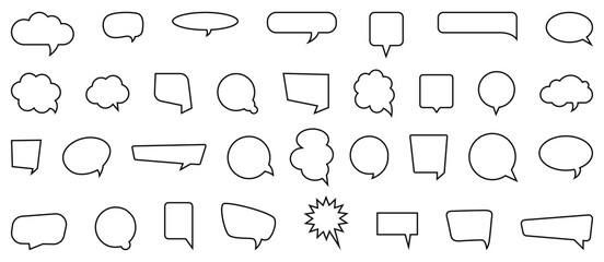 Wall Mural - speech bubble. speech bubbles collection. cloud speech bubbles. vector illustration