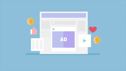 Wall Mural - social media advertising campaign, social media paid likes, share, reactions, brand advertising on s