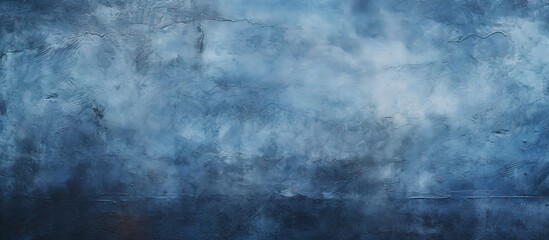 Wall Mural - Stylized navy blue stucco wall background with abstract grunge decorative elements Rough textured art banner with copy space image