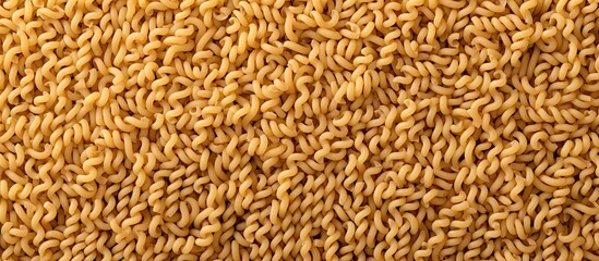 Wall Mural - wholegrain instant noodles dry and uncooked are shown in a top view on a white background the image 