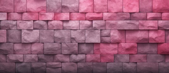 Wall Mural - The wall displays a textured and background with a pink color providing a copy space image