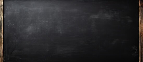 Poster - Dirty black chalkboard as background Space for text. copy space available