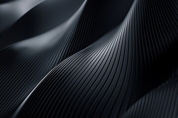 elegant 3d abstract sleek wavy background with smooth flowing waves and modern monochrome gradient p