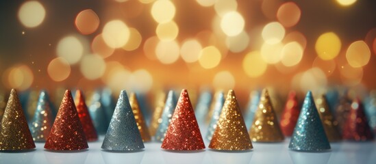 Aufkleber - Christmas tree shape of cones Christmas presents new year background. copy space available