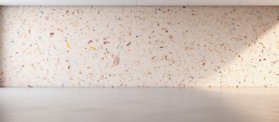 Aufkleber - terrazzo flooring which has Orange rock Small or marble old polished stone wall beautiful texture for background with copy space add text