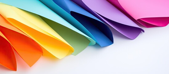 Leinwandbilder - Colourful paper for kwilling iosolated on the white background. copy space available