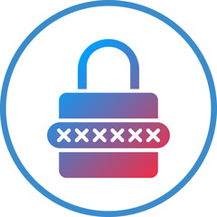 Poster - Vector Design Password Icon Style