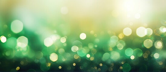 Poster - Green bokeh background for Christmas day. copy space available