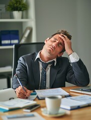 Wall Mural - businessman in office