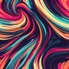 Wall Mural - Vibrant Abstract Swirls of Color in Modern Artistic Design