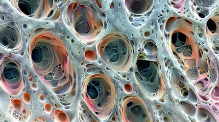 Wall Mural - Abstract Cosmic Marble Texture in Vivid Hues