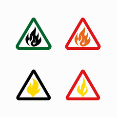 Wall Mural - a set of four different hazard signs