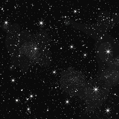a black and white photo of stars in the night sky