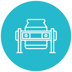 Sticker - Oxygen Furnance vector icon. Can be used for Mettalurgy iconset.