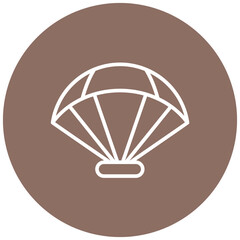 Poster - Parachute vector icon. Can be used for Shooting iconset.