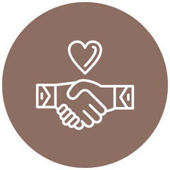 Sticker - Handshake of Hope vector icon. Can be used for Survey iconset.