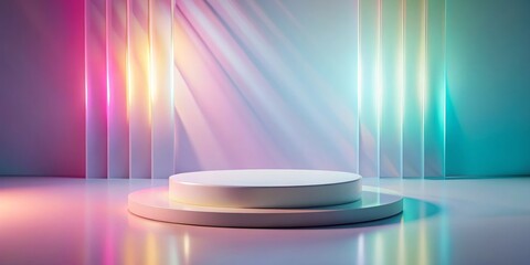 Wall Mural - Abstract scene podium mockup. Award ceremony concept. AI generated
