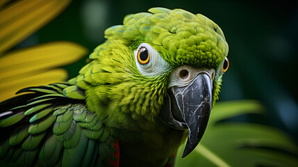 Wall Mural - green and yellow macaw