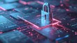 © Starkreal - A conceptual image of a virtual lock securing digital documents, representing data protection and information security