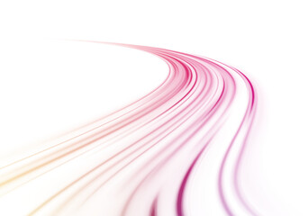 Wall Mural - png. high speed effect motion blur night lights. abstract technology light lines background 3d. long