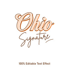 Wall Mural - Ohio text effect vector. Editable college t-shirt design printable text effect vector