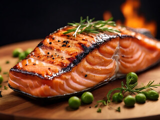 Grilled Salmon Seafood Healthy 