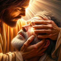 Jesus healing blind men