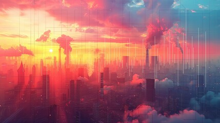 Wall Mural - environment concept, an illustration of a forest transitioning from lush greenery to burnt, charred 