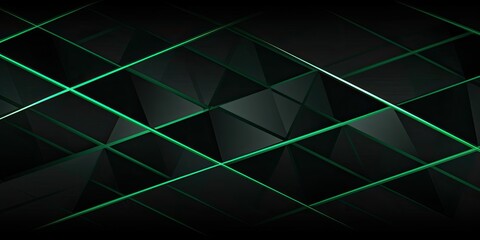 Wall Mural - Neon Glow: Intricate Green and Black Light Image with Green Borde