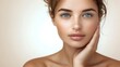 © DARIKA - A woman with a clear complexion and a blue eye shadow