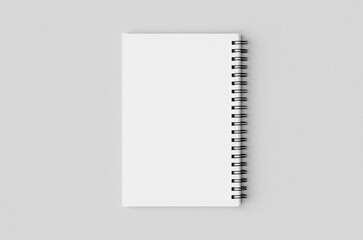 Canvas Print - White spiral notebook mockup, backside.