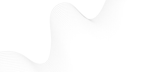 Wall Mural - abstract grey wave lines on transparent background. technology, data science, geometric border patte