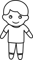 Wall Mural - boy doll doodle lineart
