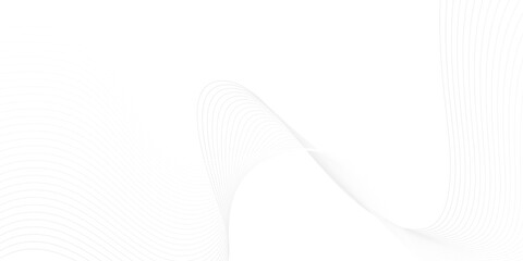 Wall Mural - abstract grey wave lines on transparent background. technology, data science, geometric border patte
