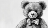 cute teddy bear with a bow tie