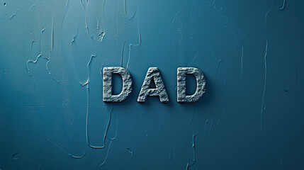 Wall Mural - fathers day template 3d DAD font of super dad or father and child, fathers day special	