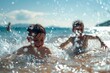 © Sina - In a hot summer day, two children are playing and having fun in the sea.
