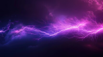 Wall Mural - Lightning in the night sky